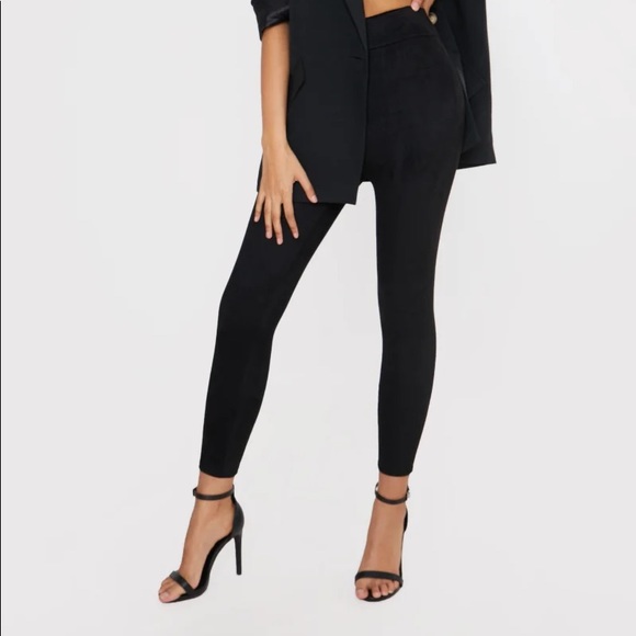 Catherine Malandrino Pants - New Catherine Malandrino  BLACK FAUX SUEDE LEGGINGS